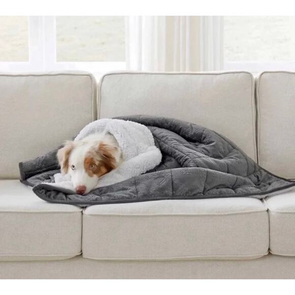 Therapedic Weighted Pet Blanket Gray LARGE - Picture 2 of 4